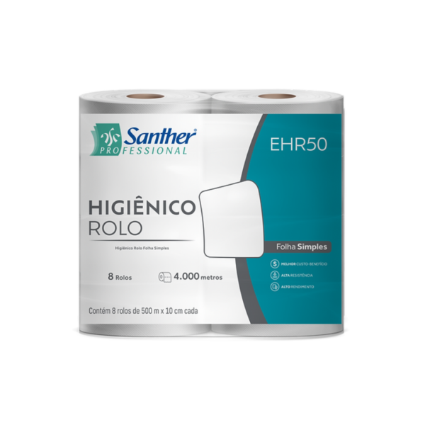 EHR50 - Higiênico Rolo Folha Simples 500m